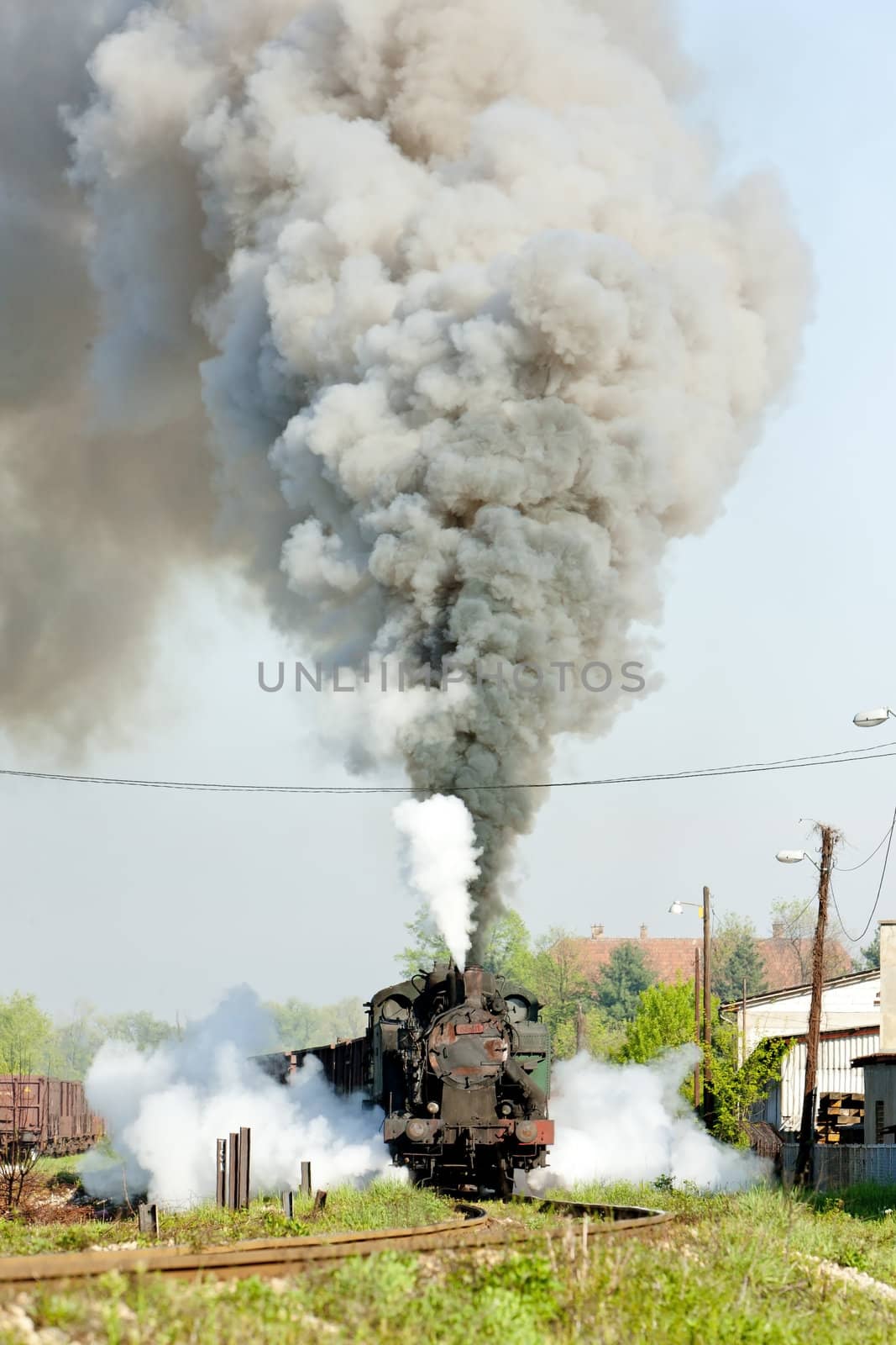 steam freight train, Durdevik, Bosnia and Hercegovina