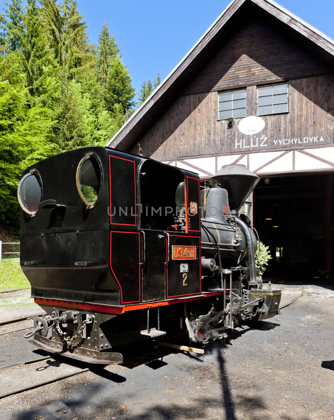 steam locomotive, Museum of Kysuce village, Vychylovka, Slovakia