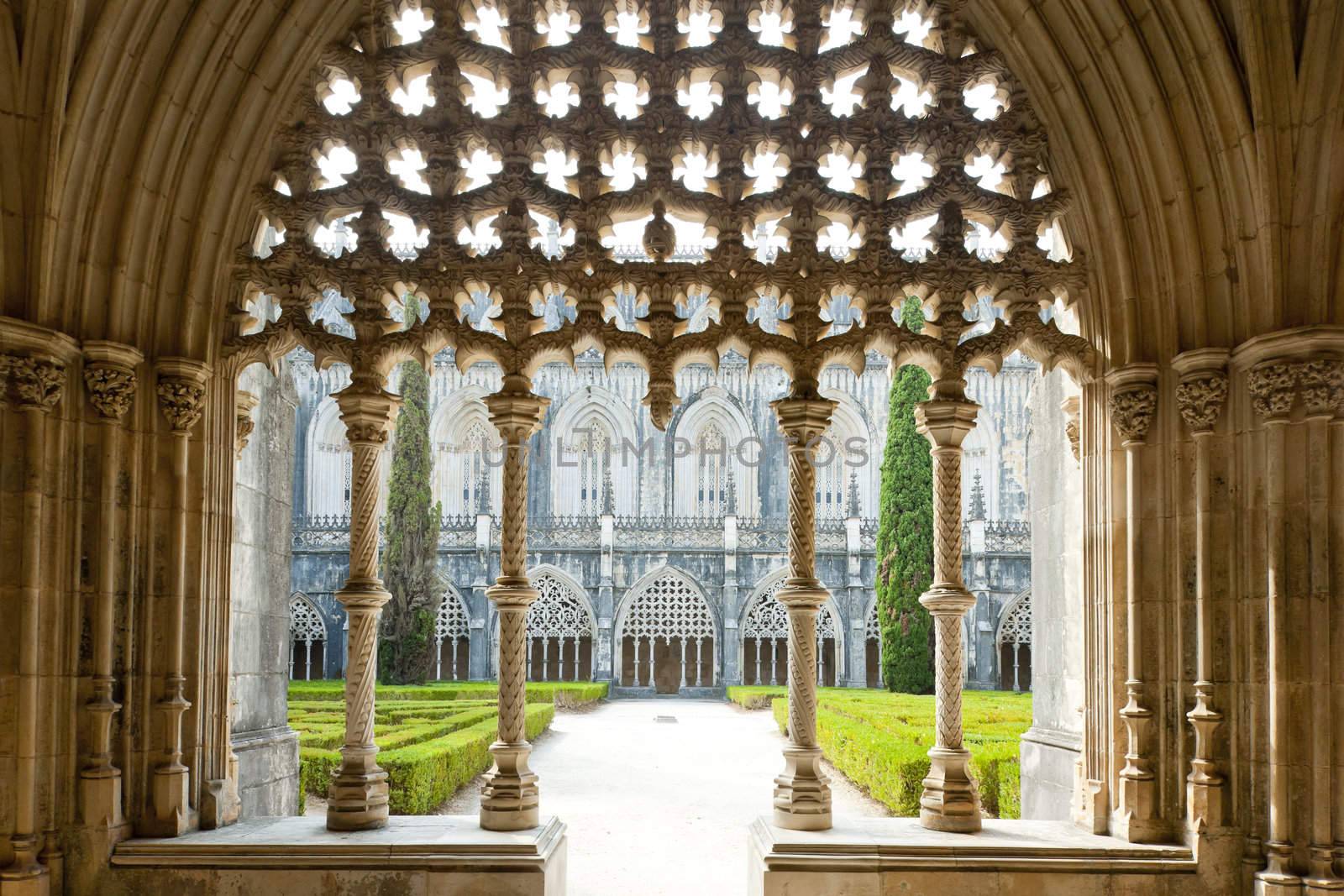 Royal cloister of Santa Maria da Vitoria Monastery, Batalha, Estremadura, Portugal