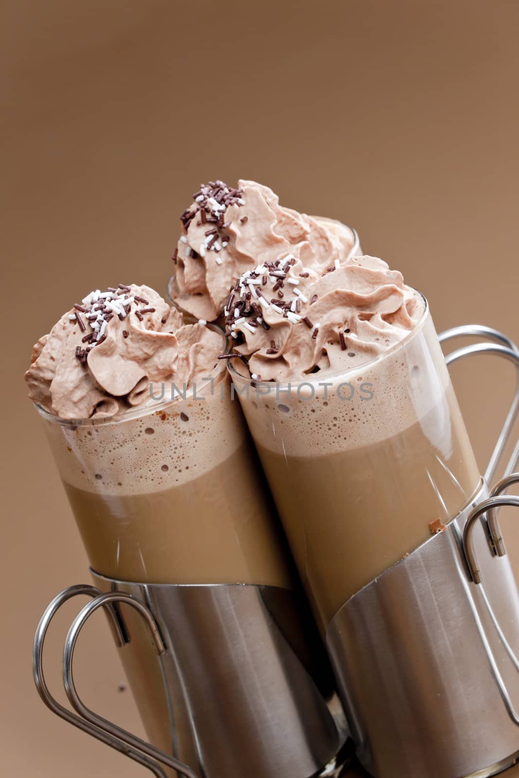 still life of coffee with whipped cream