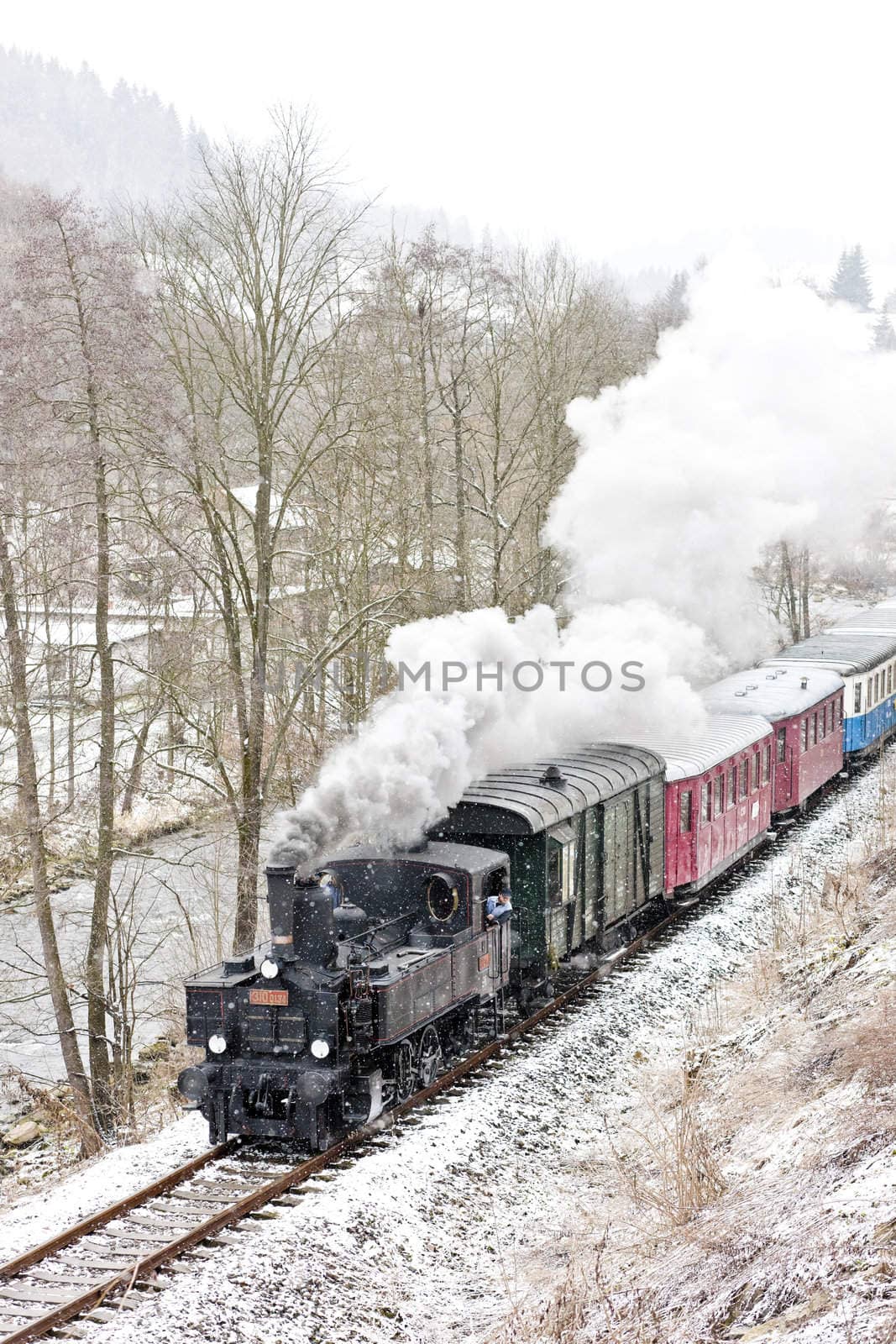 steam train near Hradsko, Czech Republic