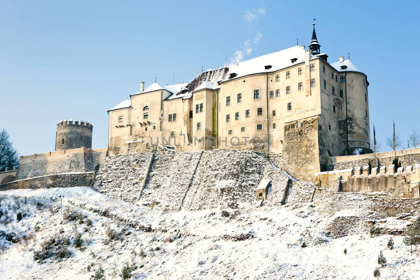Cesky Sternberk Castle in winter, Czech Republic