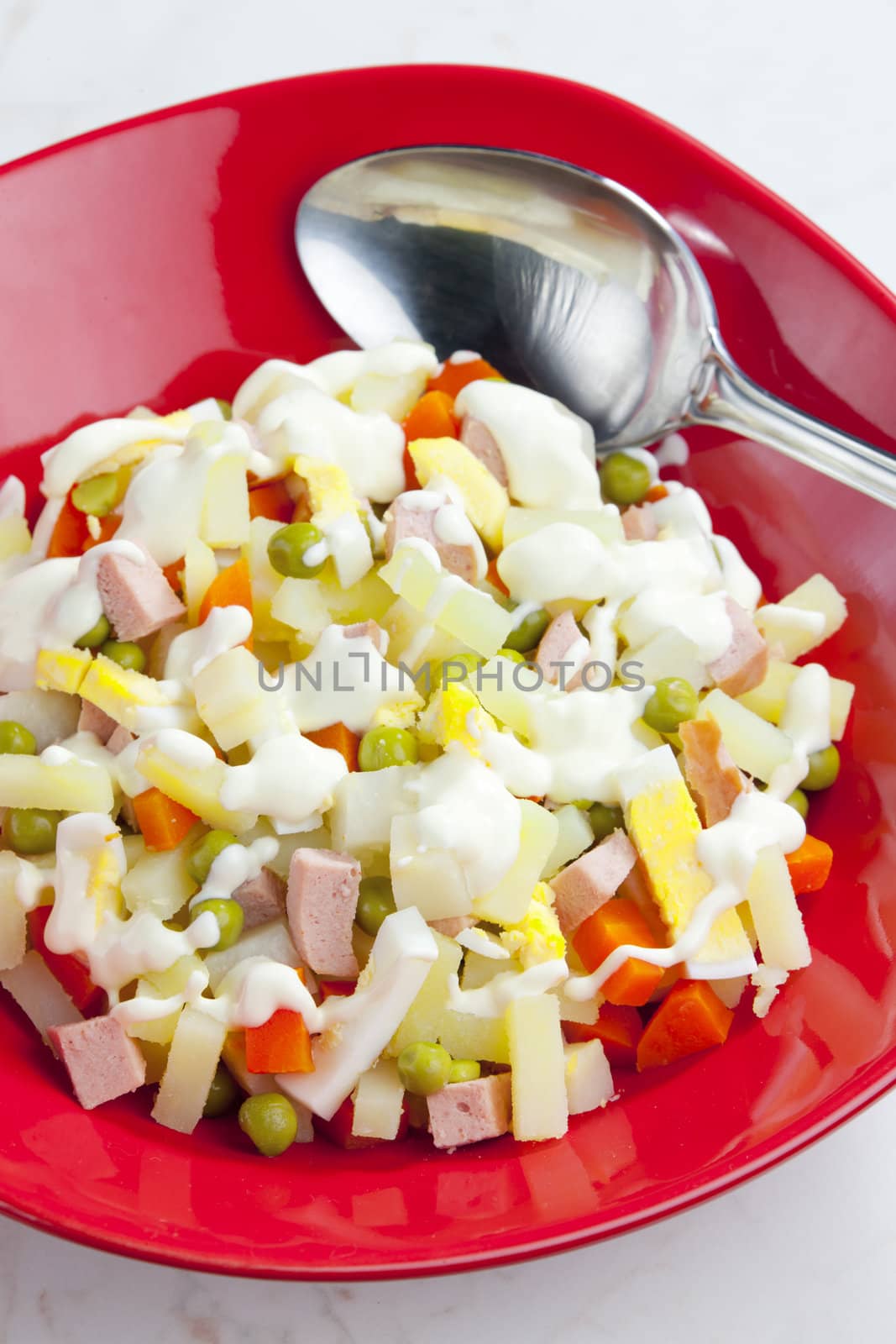 traditional Czech Christmas potato salad