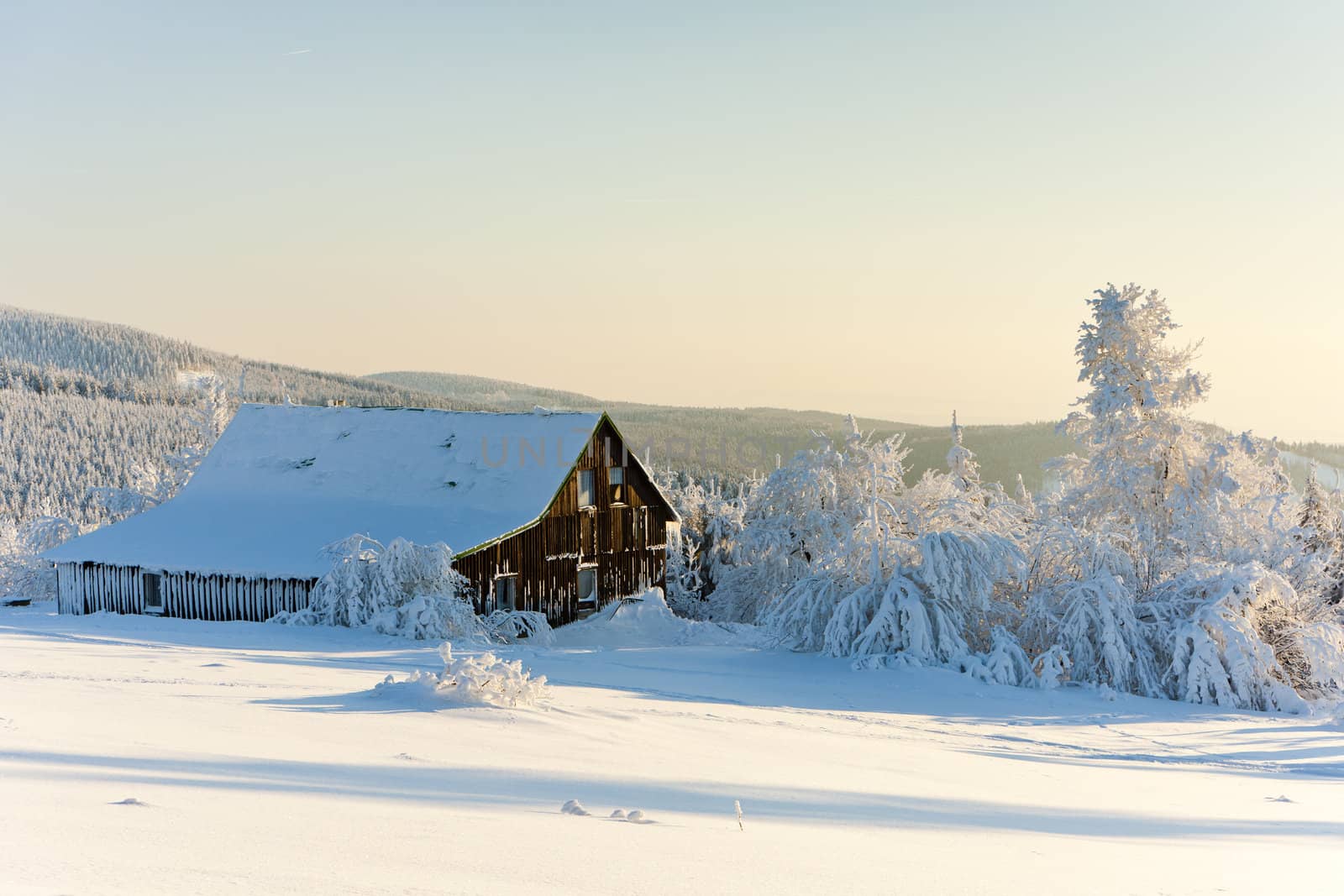 Orlicke Mountains in winter, Czech Republic