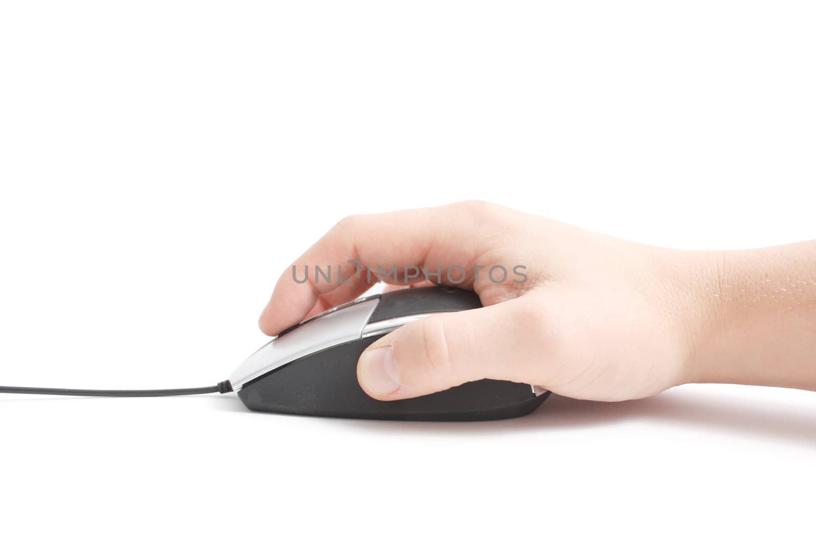 Hand on mouse