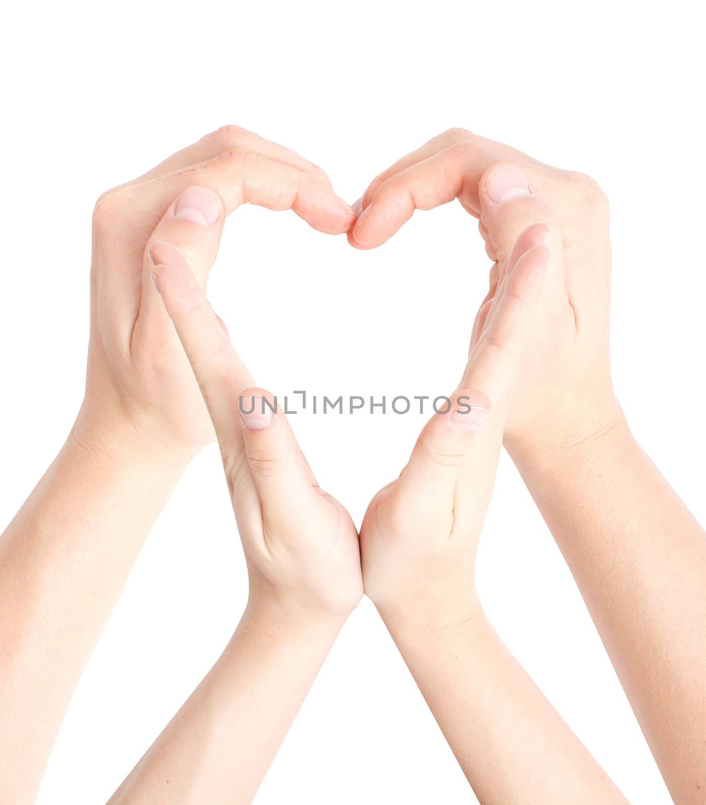 Heart shaped by hands