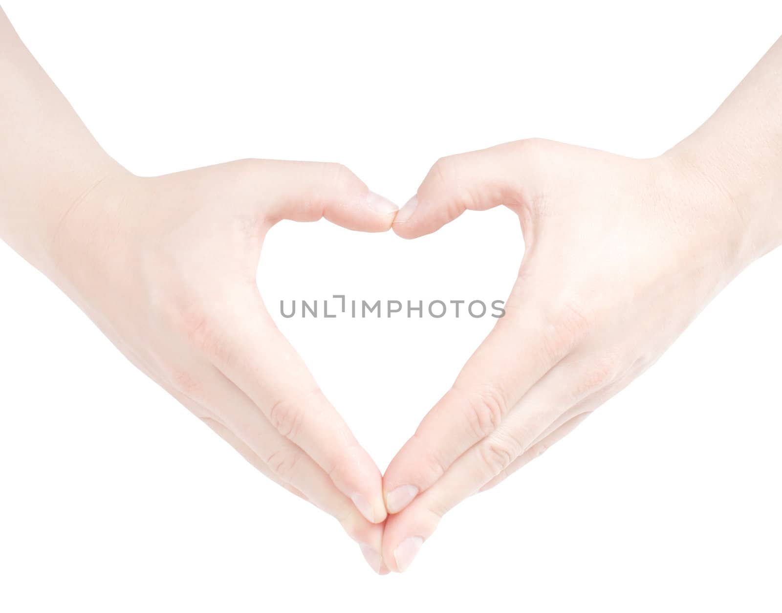 Heart shaped by hands by leeser