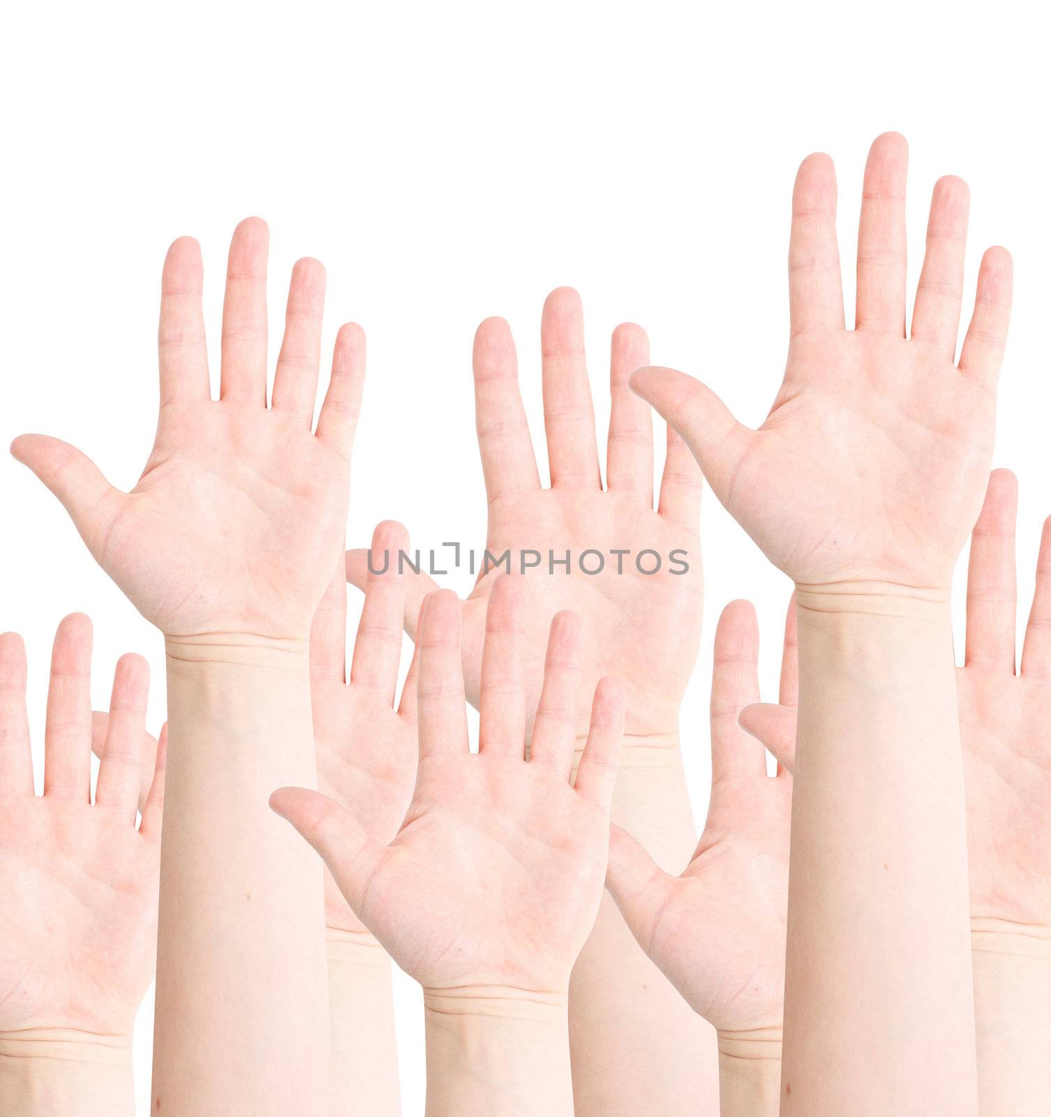 Raised hands by leeser