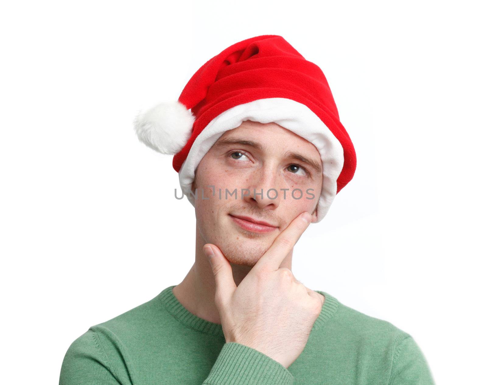 Man with a santa hat by leeser