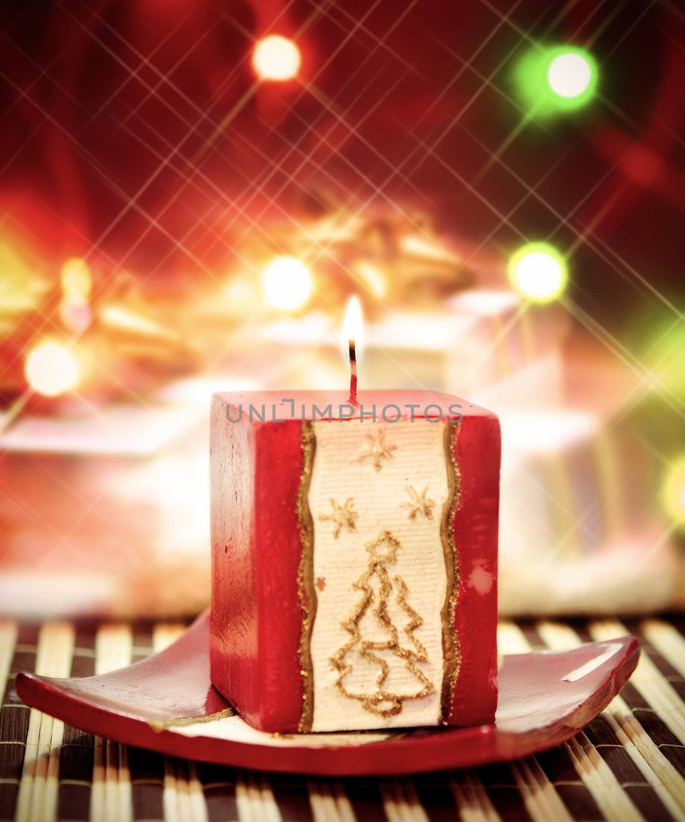 Christmass candle close up by silent47