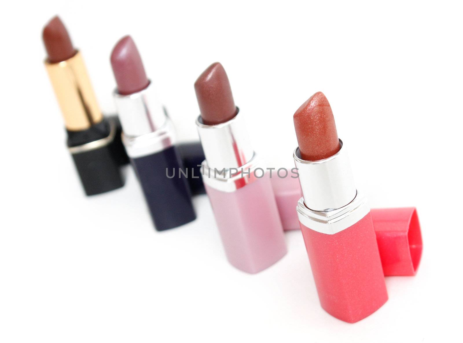 Lipsticks in a row