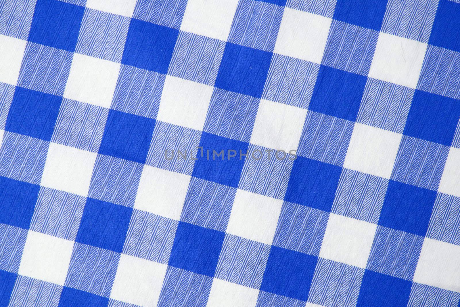 Blue textile gingham background by leeser