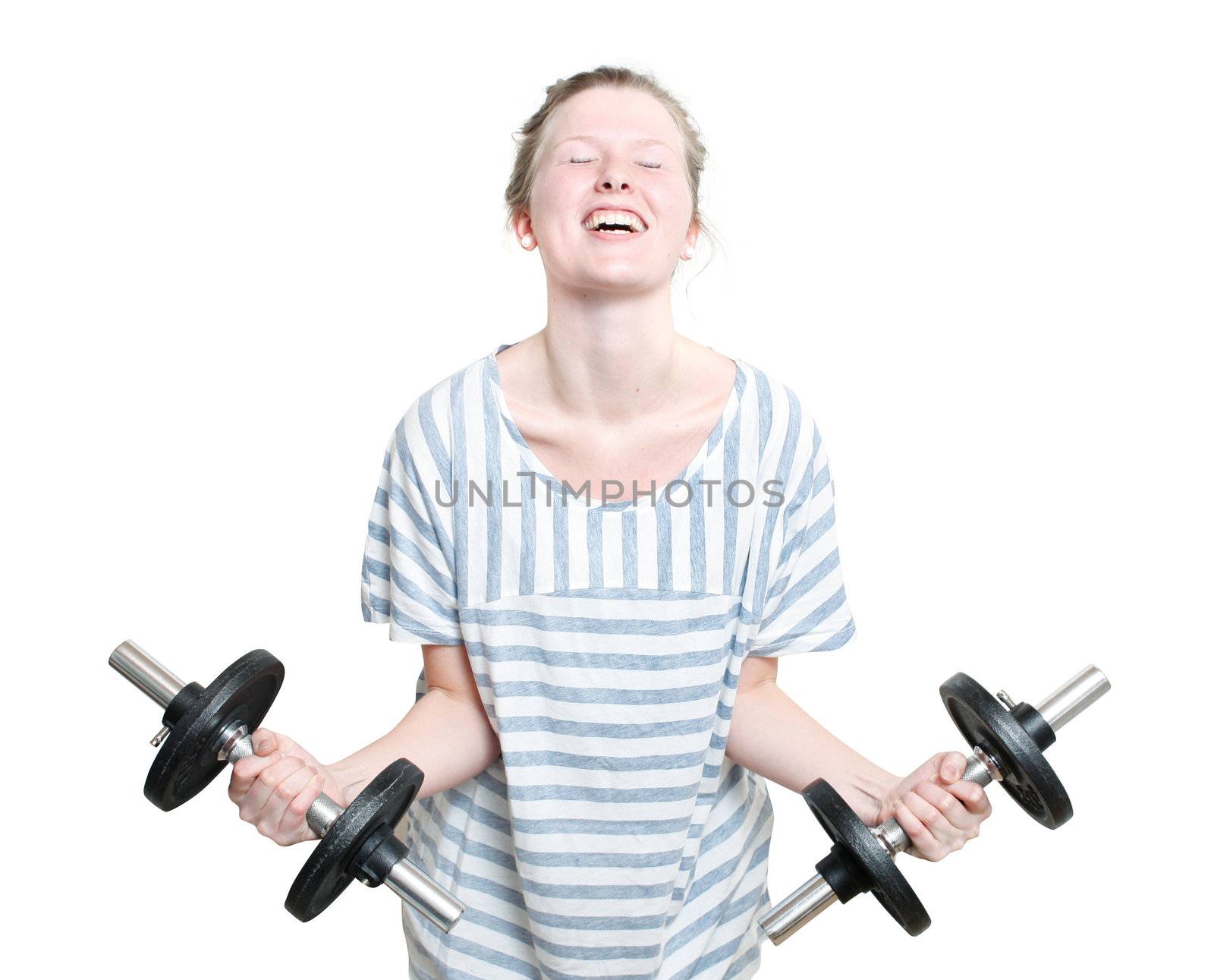 Girl with weights by leeser