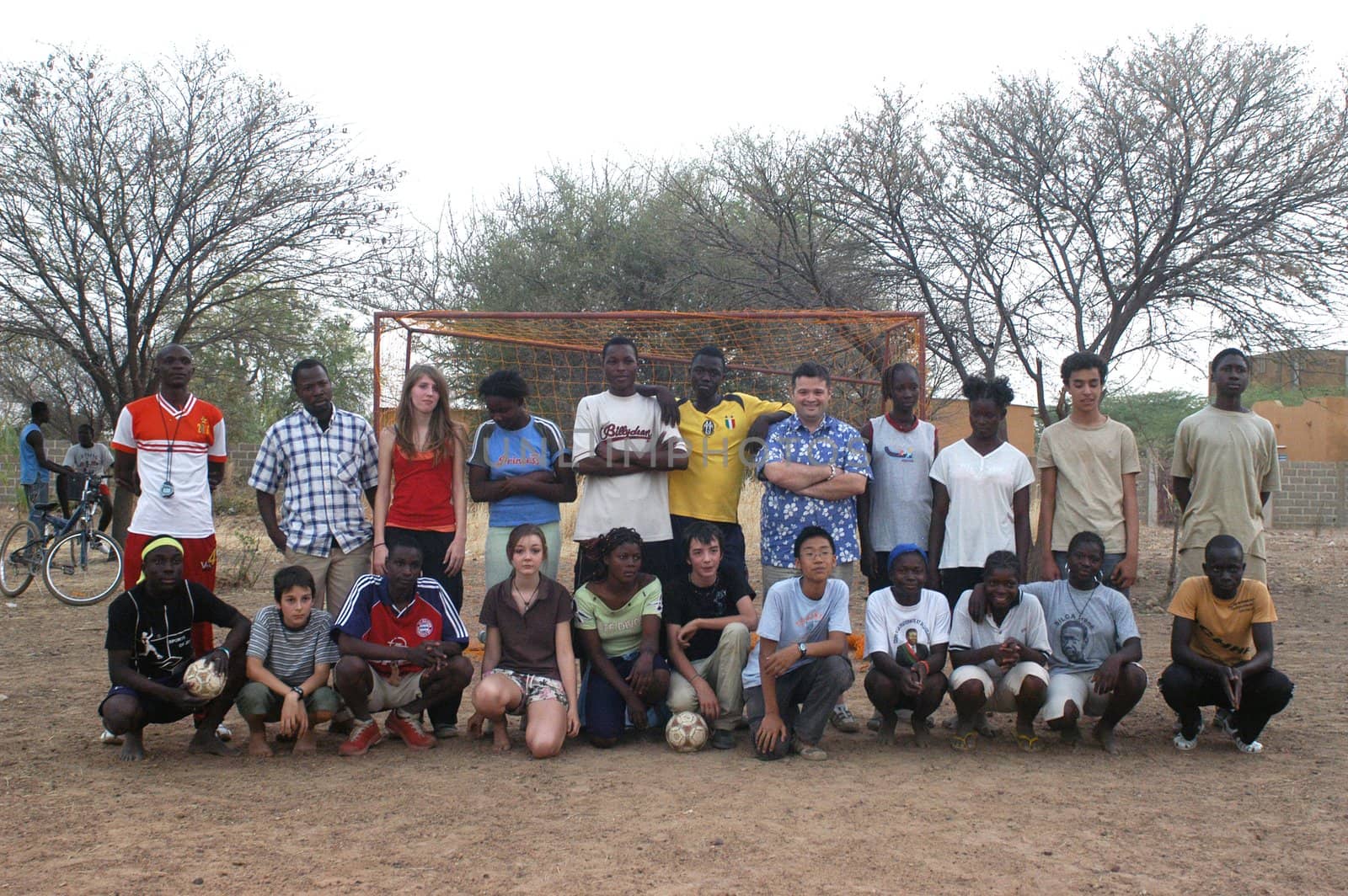 Visit French schoolboys in Burkina Faso Faso in a school of a village. Exchanges are done between the small French and the small Africans for better understanding the differences in life between them.