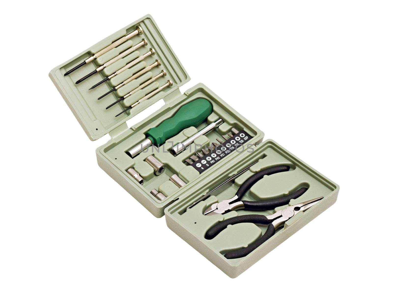 tool kit in a plastic box  by Plus69