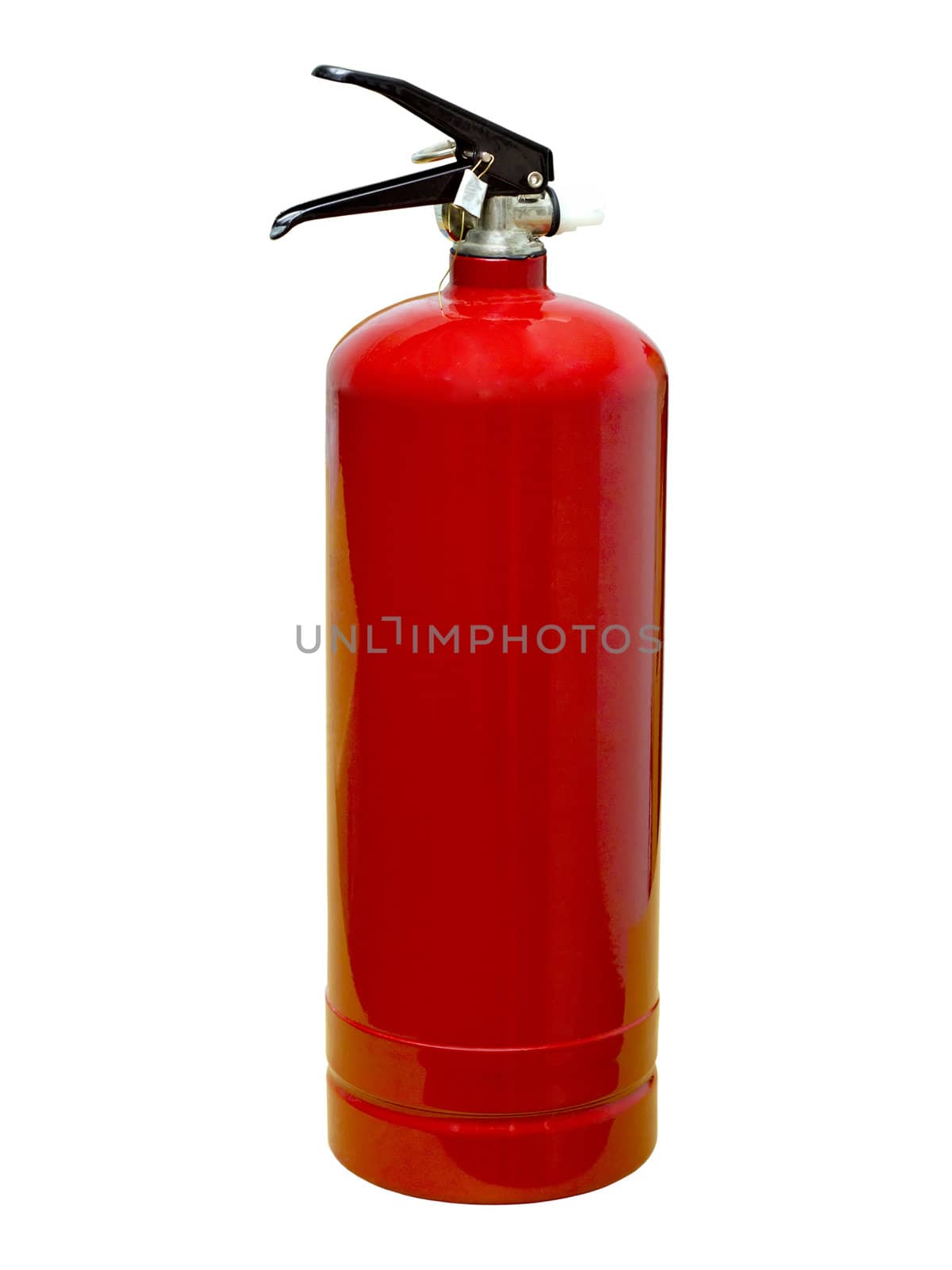 red fire extinguisher isolated on white background