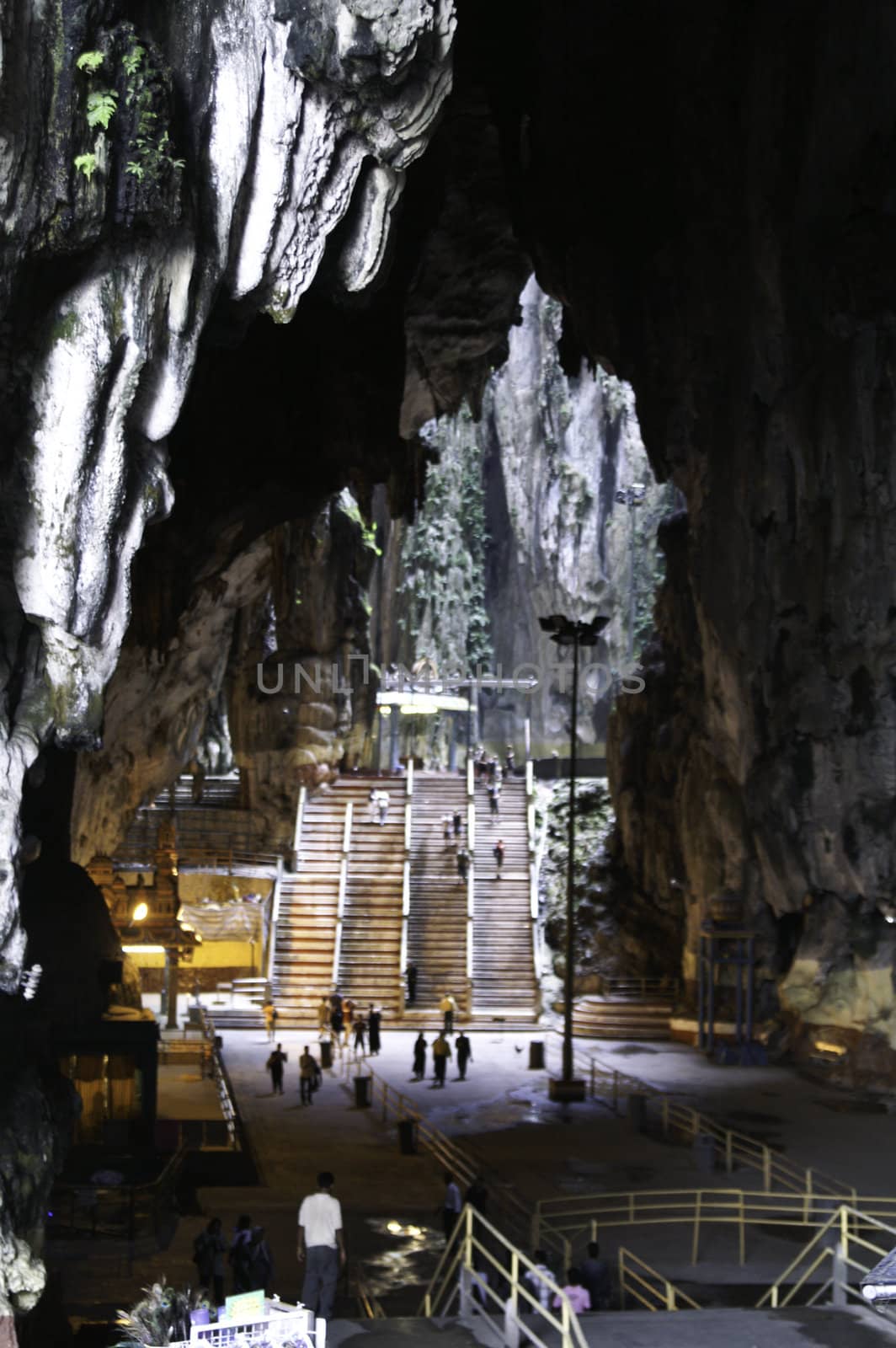 The inside view of the Batu Caves in Kuala Lumpur, Malaysia