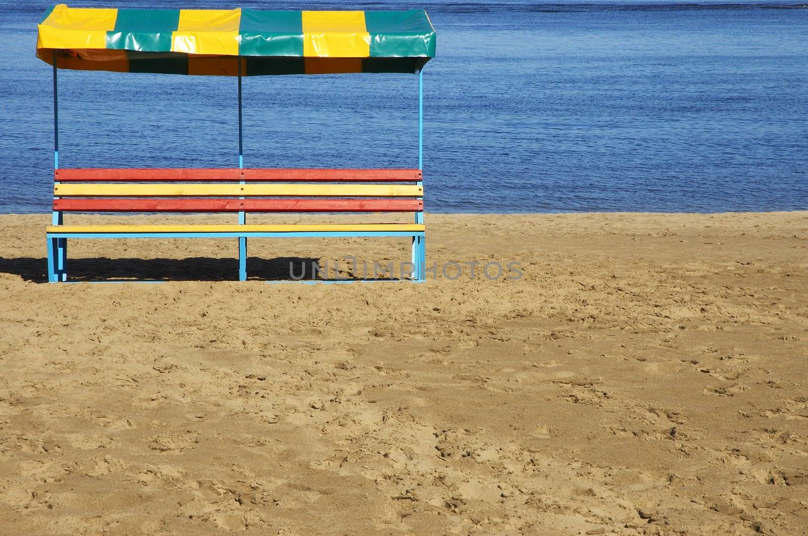  bench on the beach