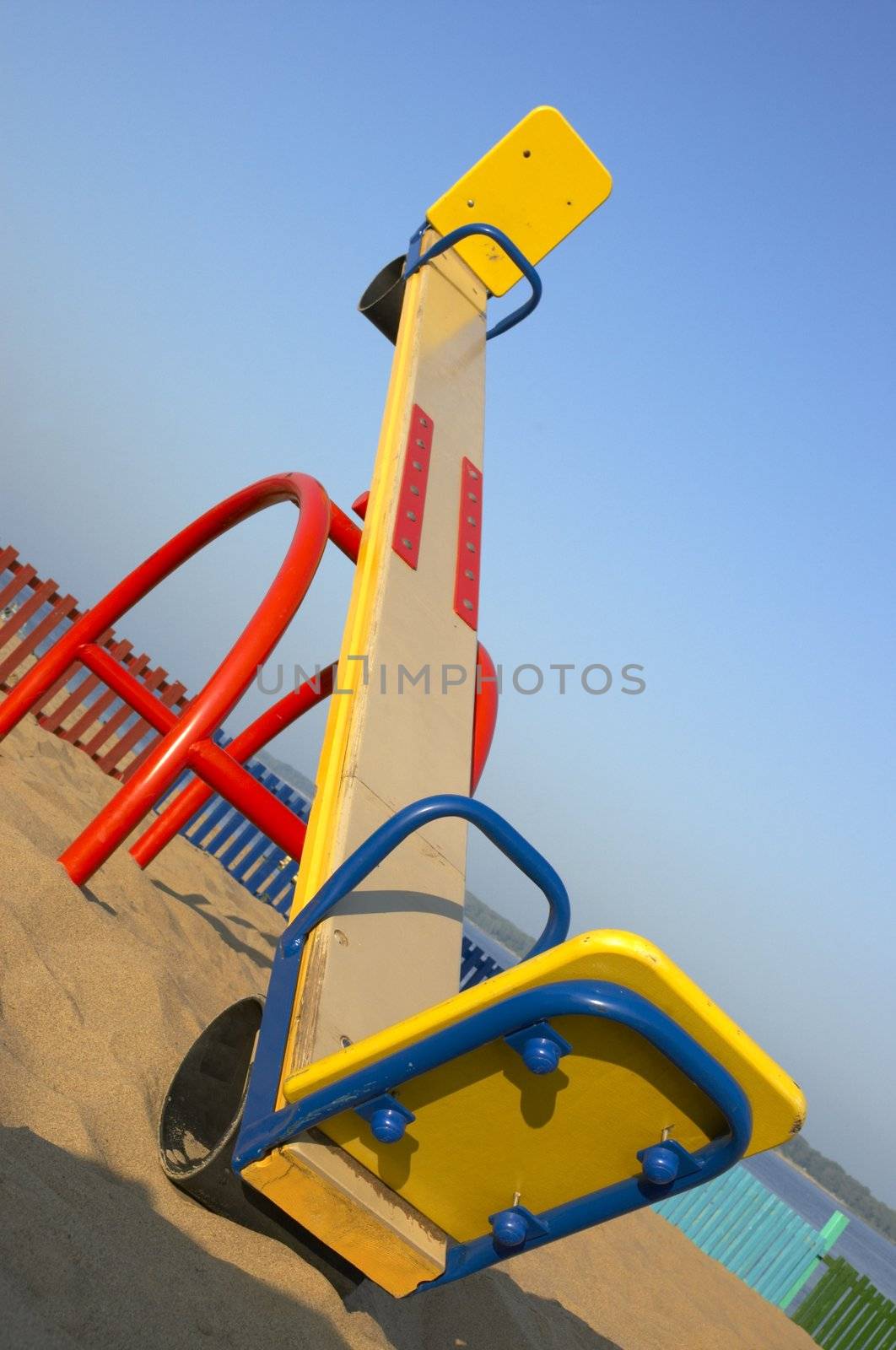 swing  on the beach by Kuzma