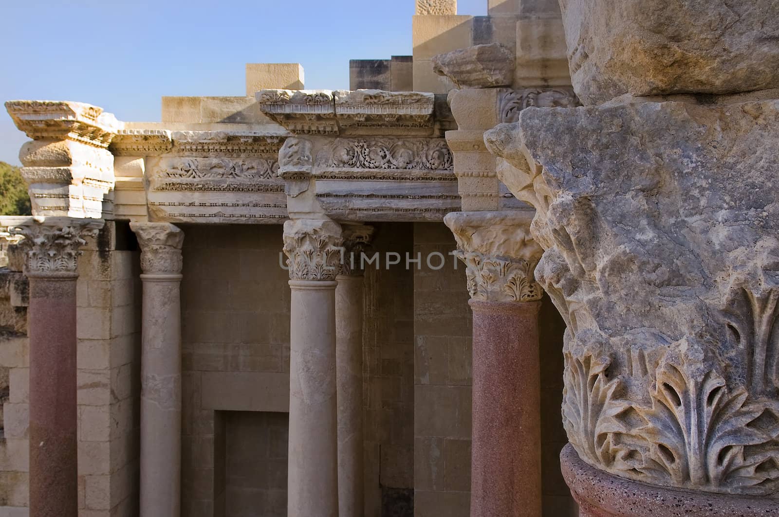 Roman archaeological site in Israel by irisphoto4