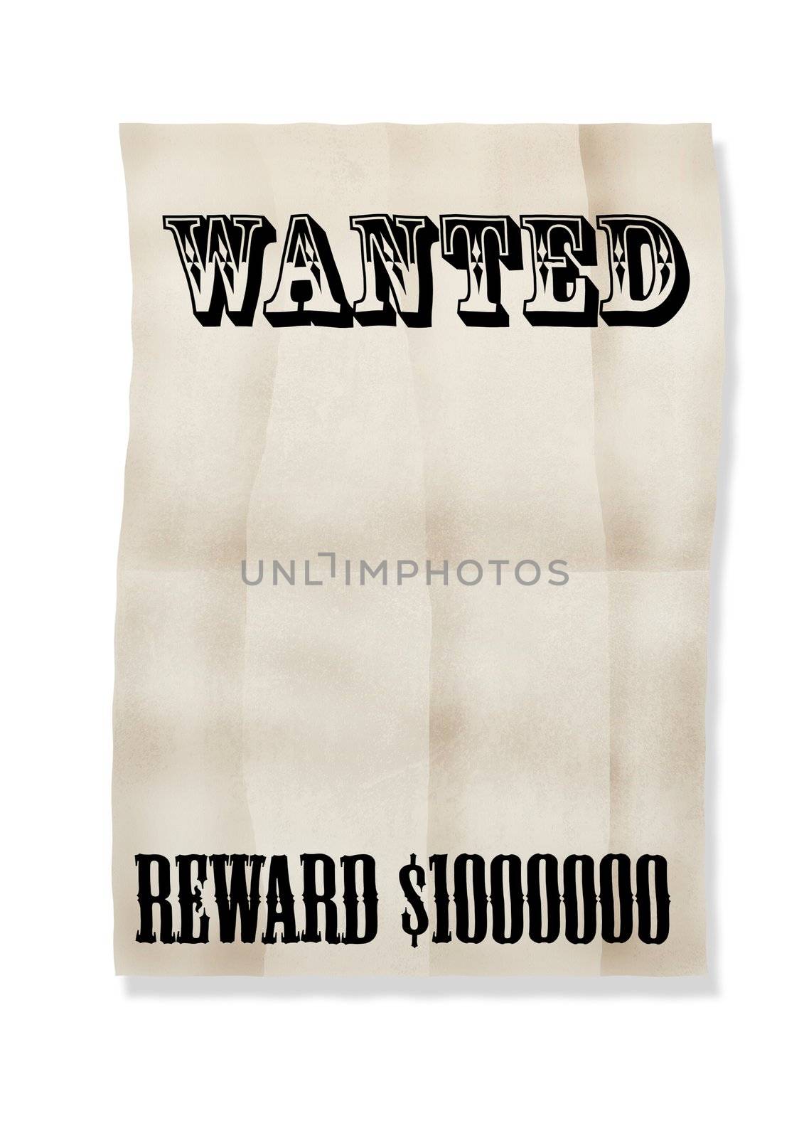old paper blank Wanted!Reward 1000000$ by Kuzma