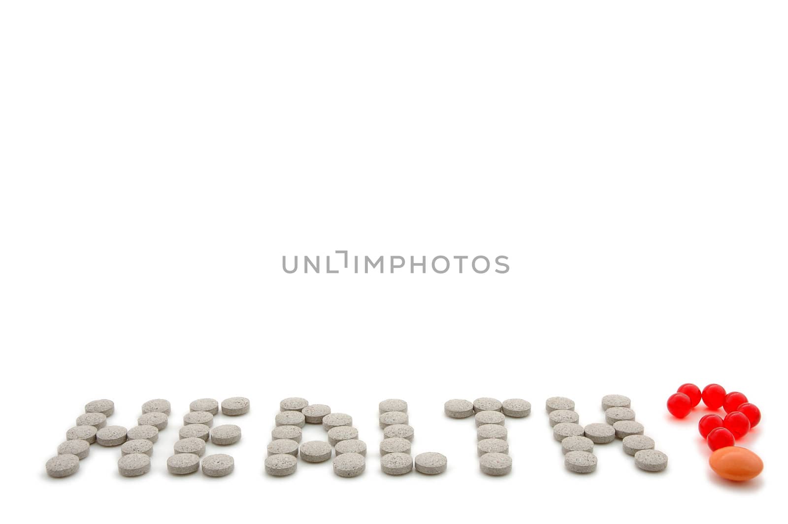 Meaning of this inscription: pills (tablets) not only health-giving. Photo with blank place for logo\inscription.