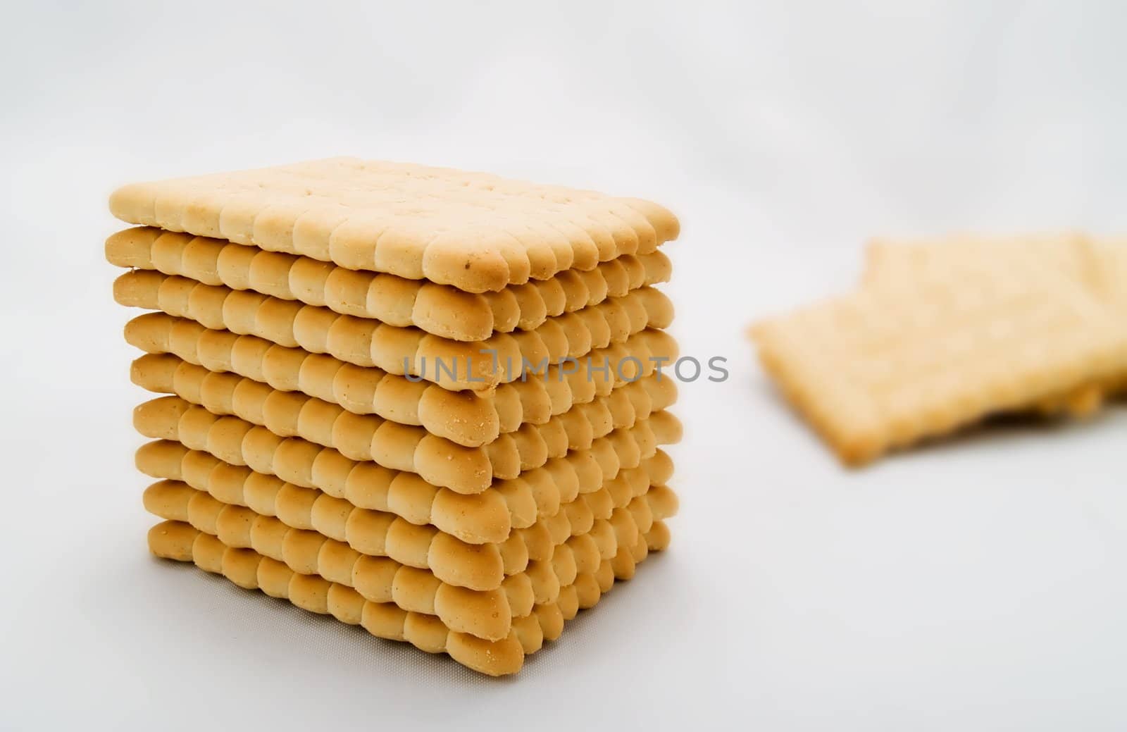 Biscuits on a white background