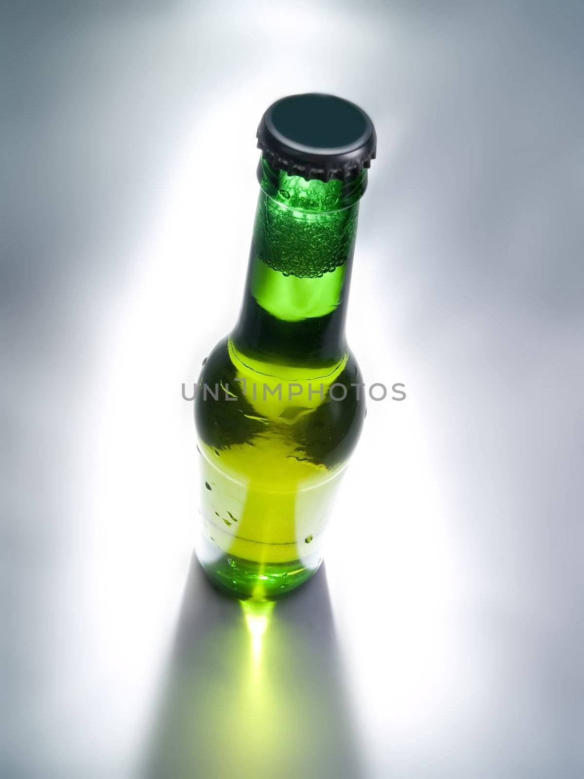 Green beer bottle