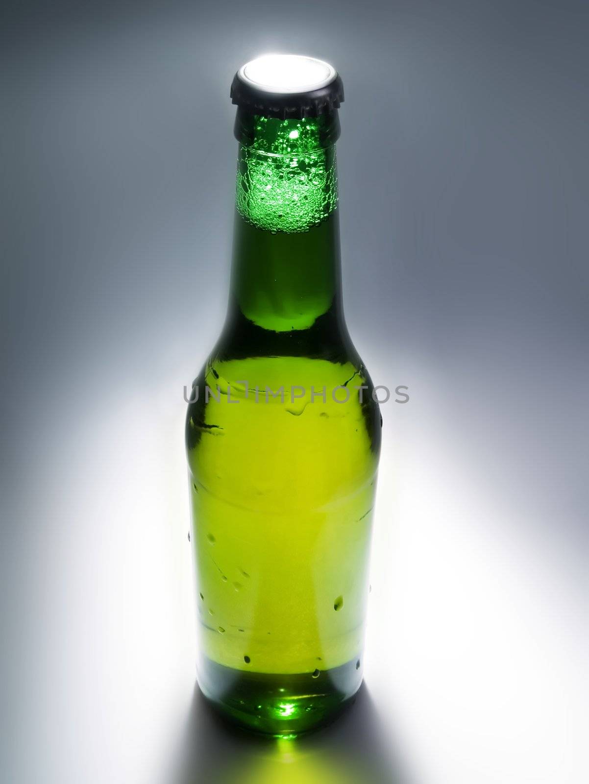 Green beer bottle