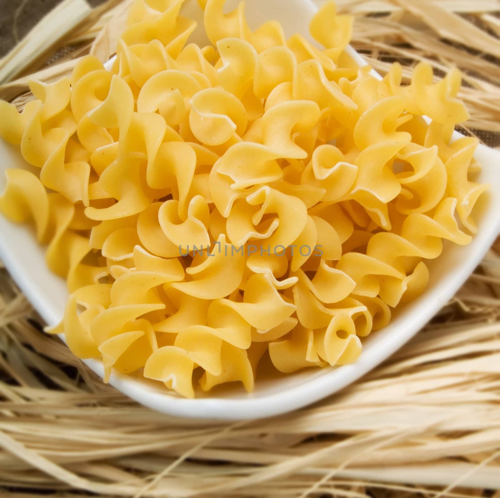 Pasta in a white plate