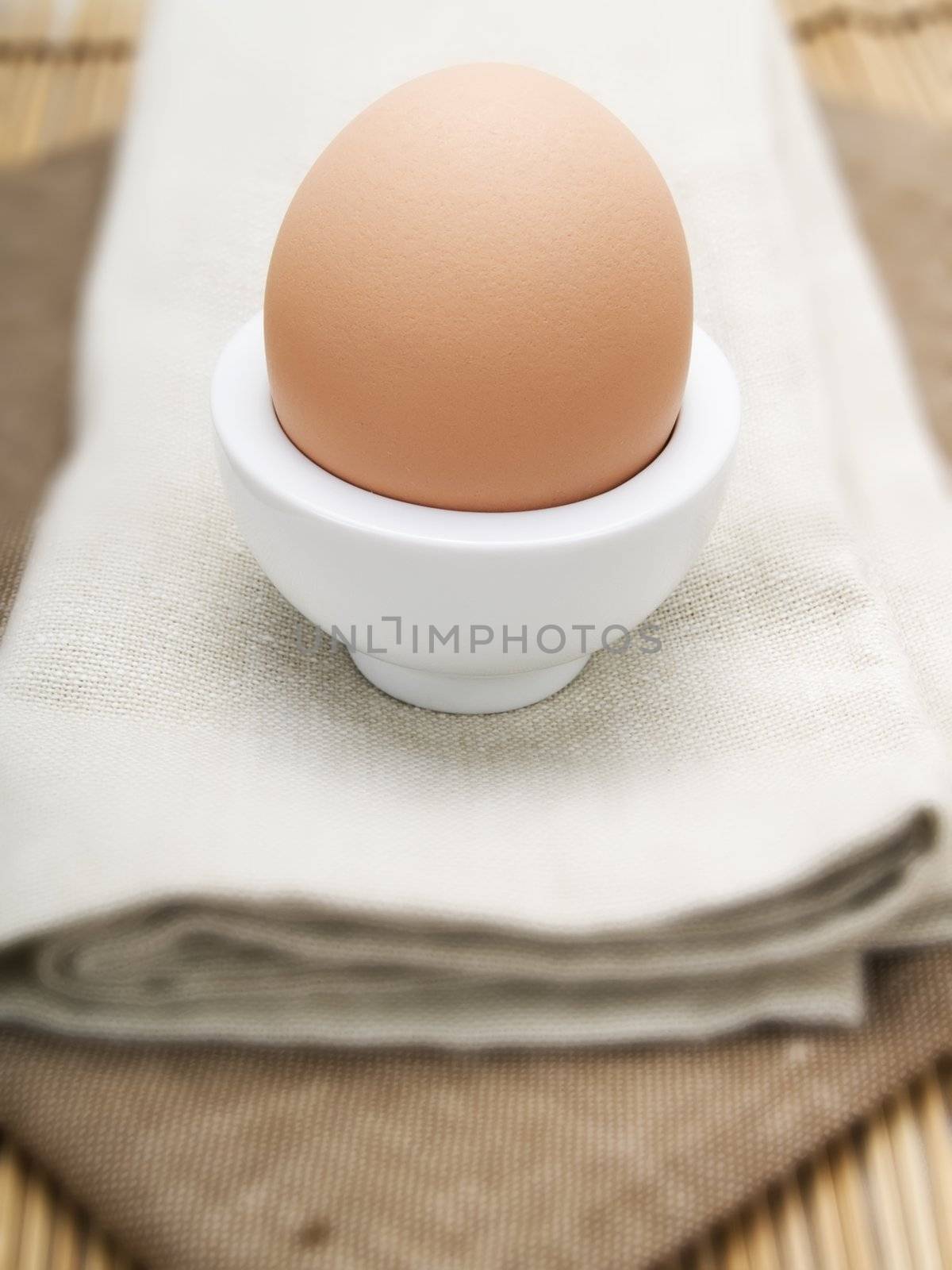 Egg in a white eggcup