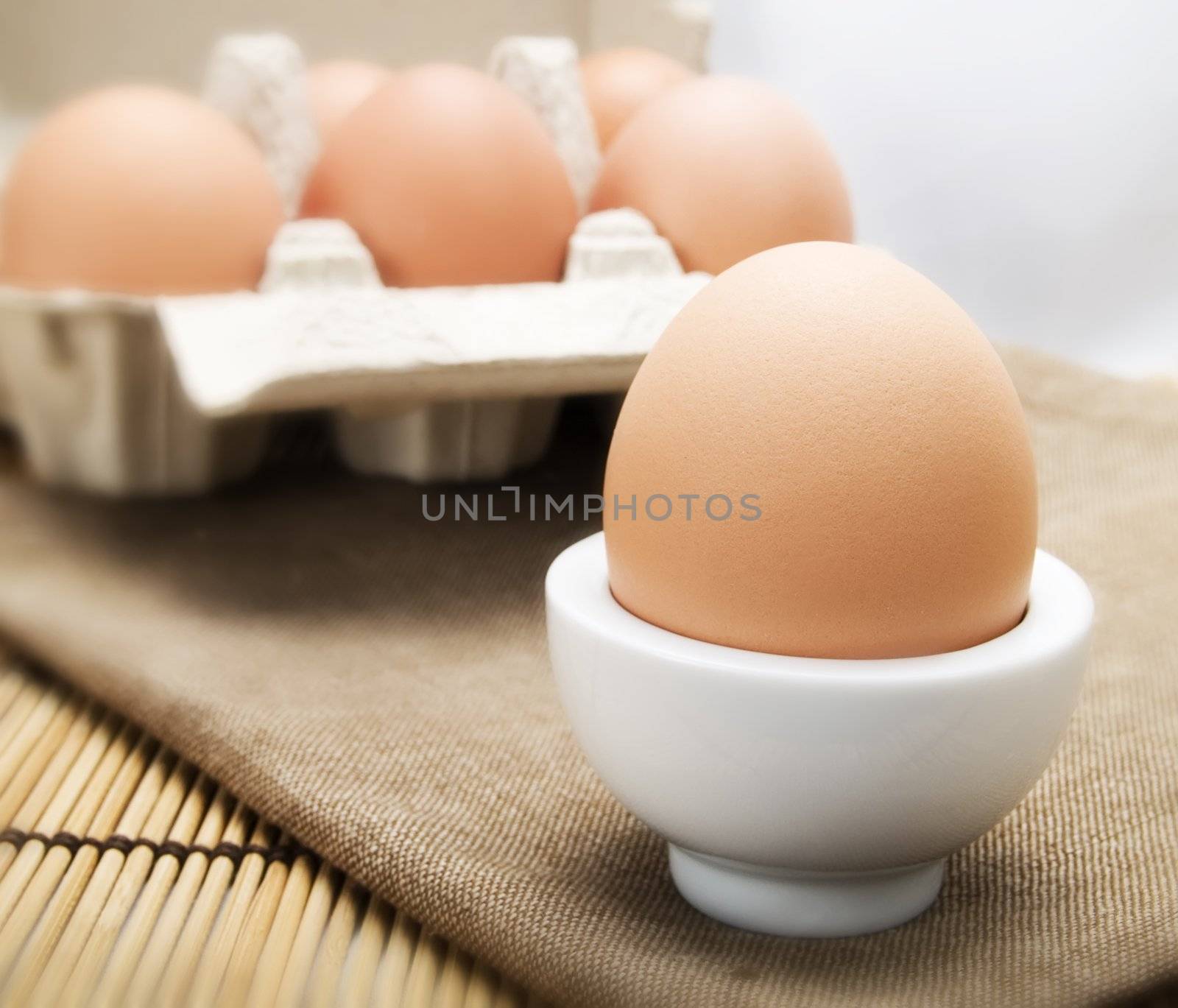 Egg in a white eggcup
