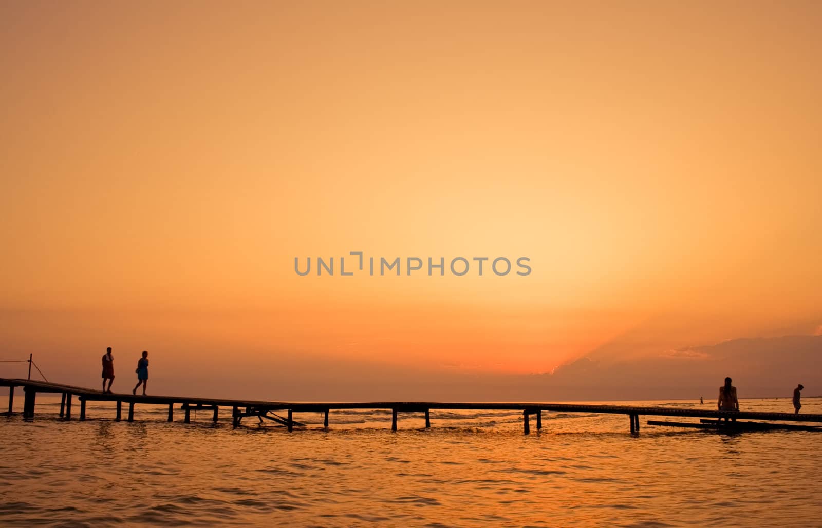 Pier at dusk by Sergius