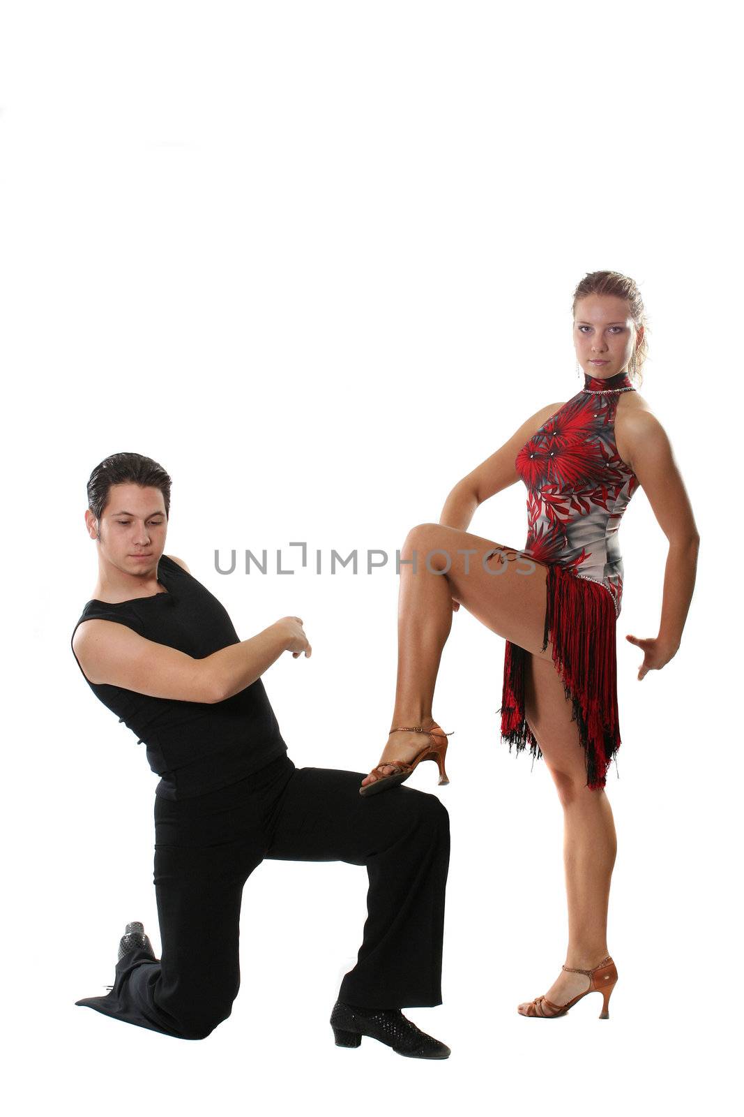 dancer dancing american latin couple beauty isolated