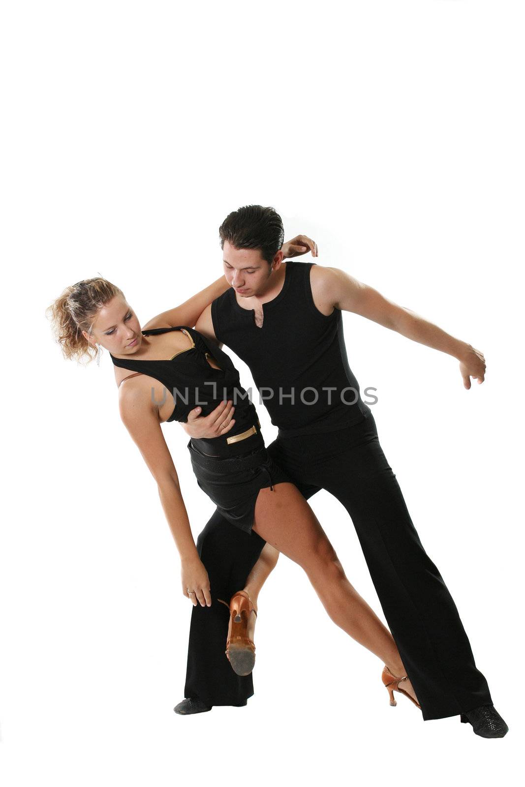 dancer dancing american latin couple beauty isolated