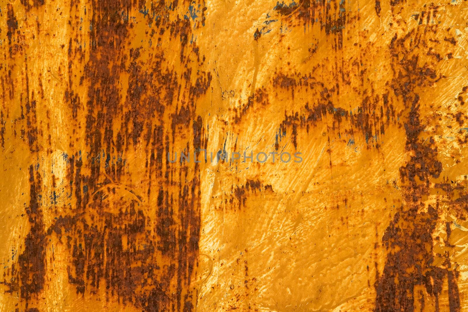 Photo of the texture of rusty painted metal