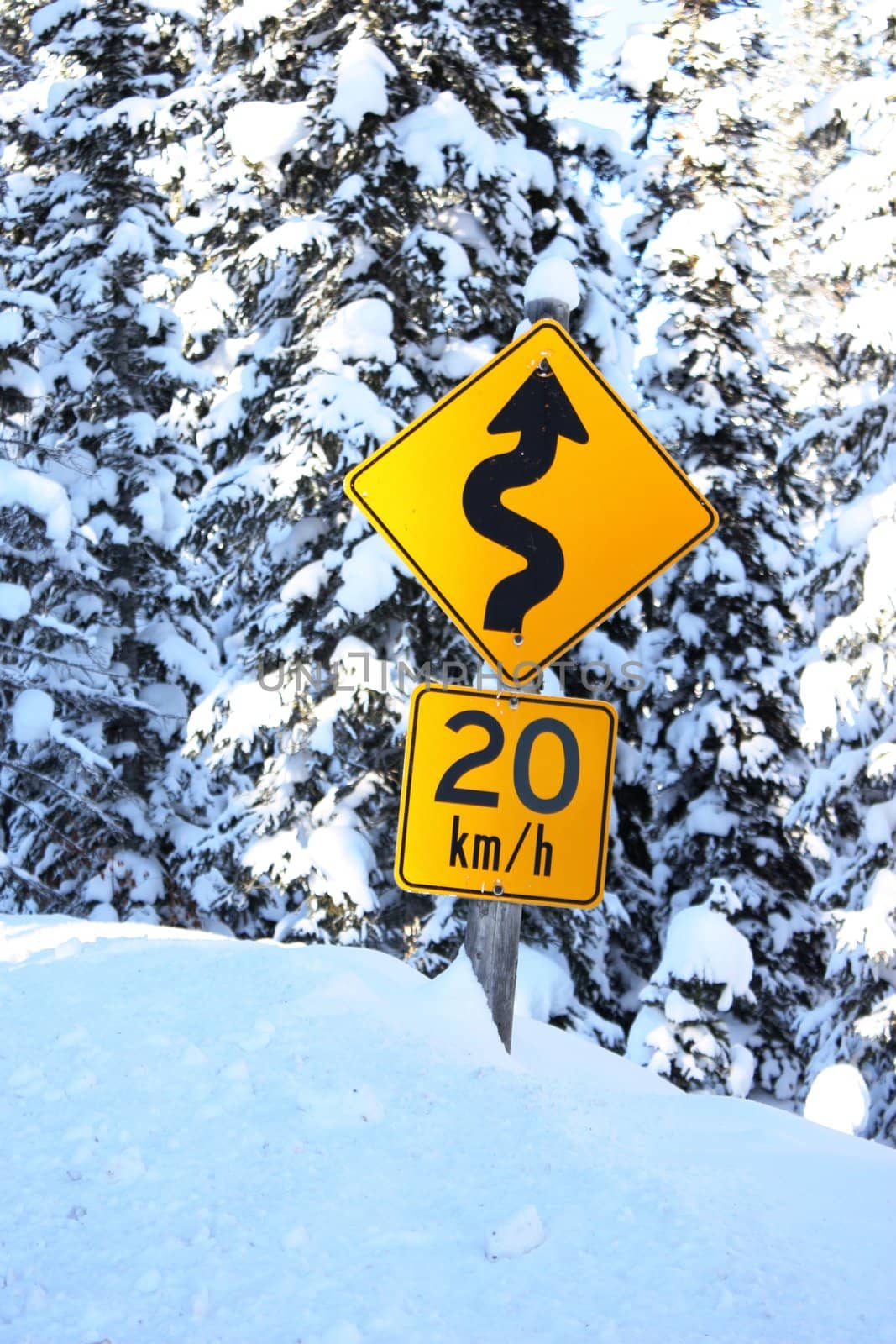 Caution Icy Patches (Sign) by chrisga