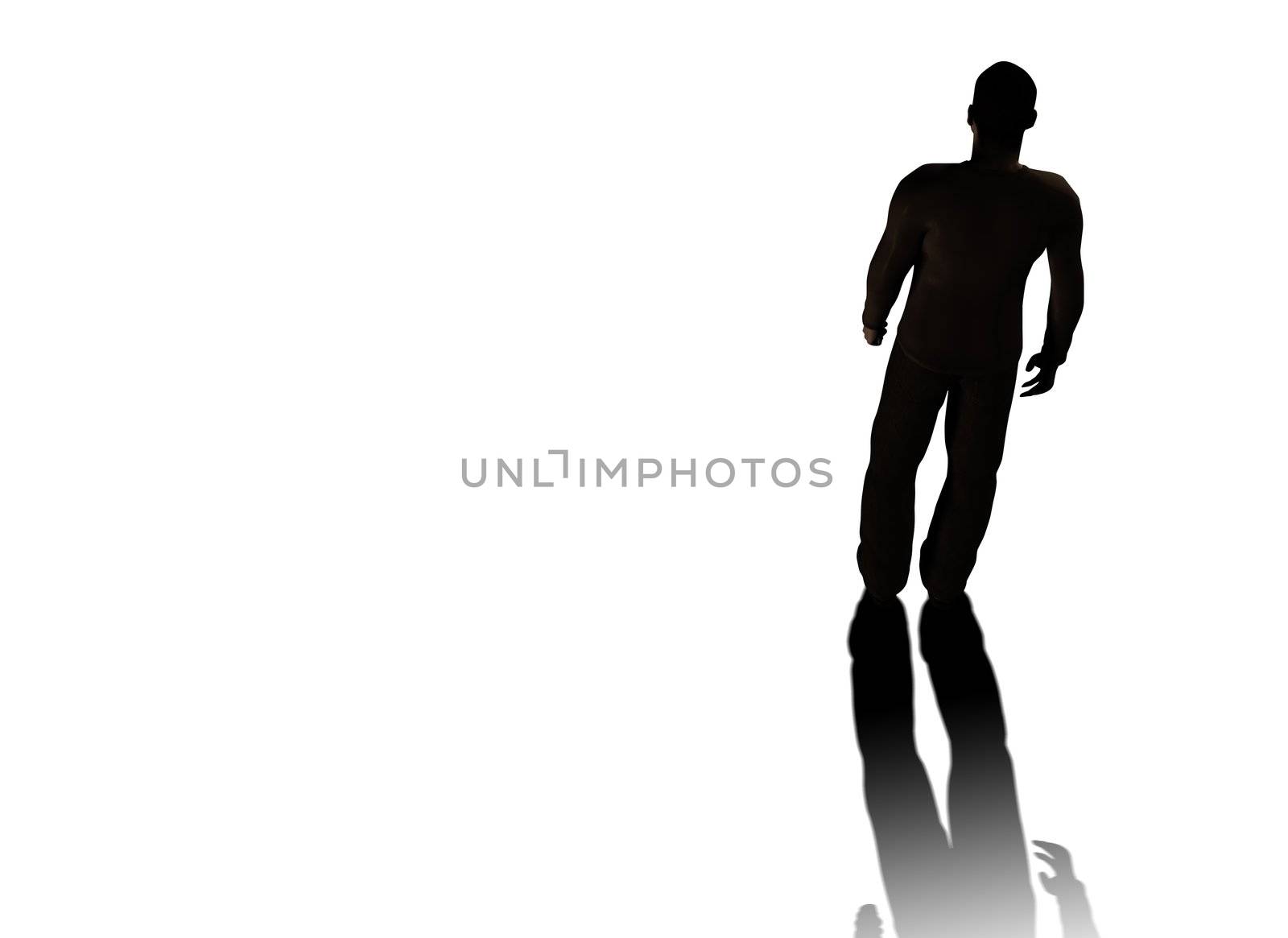 man isolated with clipping path