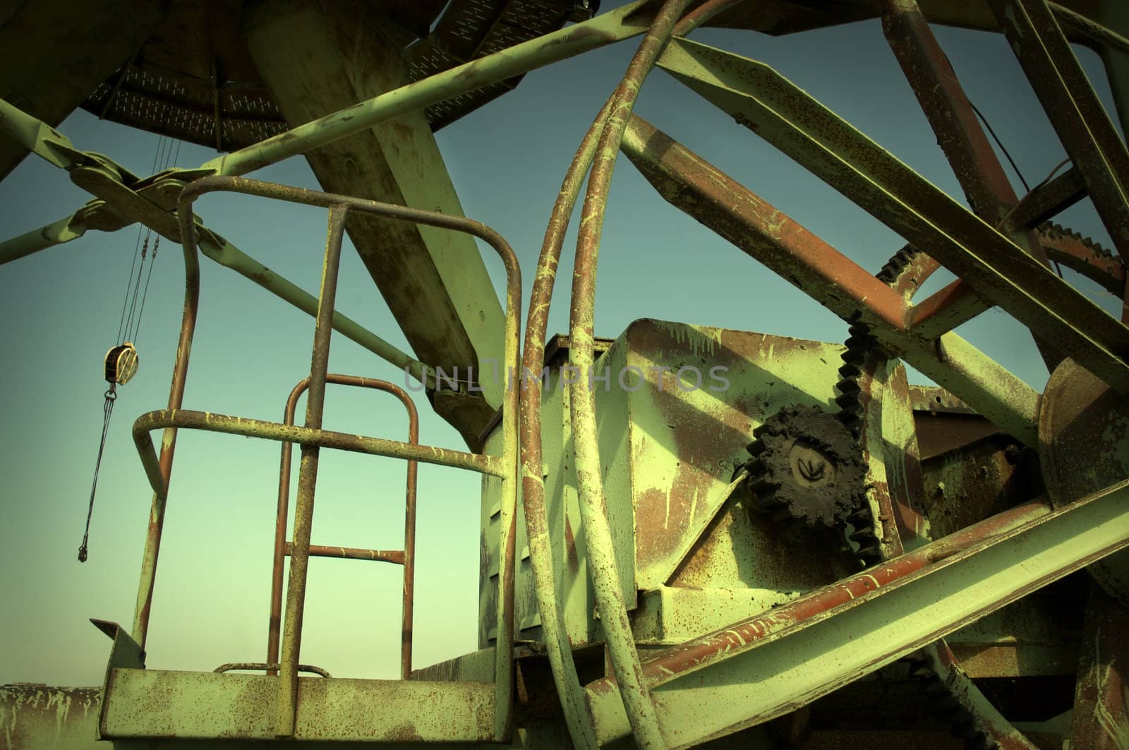 factory in close up(special photo f/x,focus point on the center)