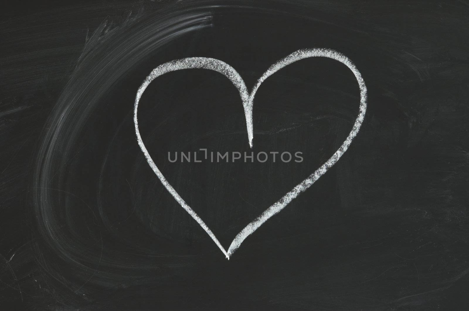 love in  the school (focus on the center of the blackboard)