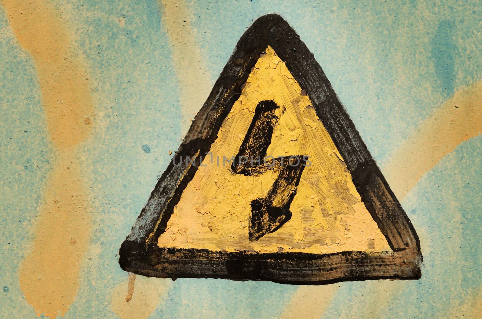 danger sign(special photo f/x,focus on the center)
