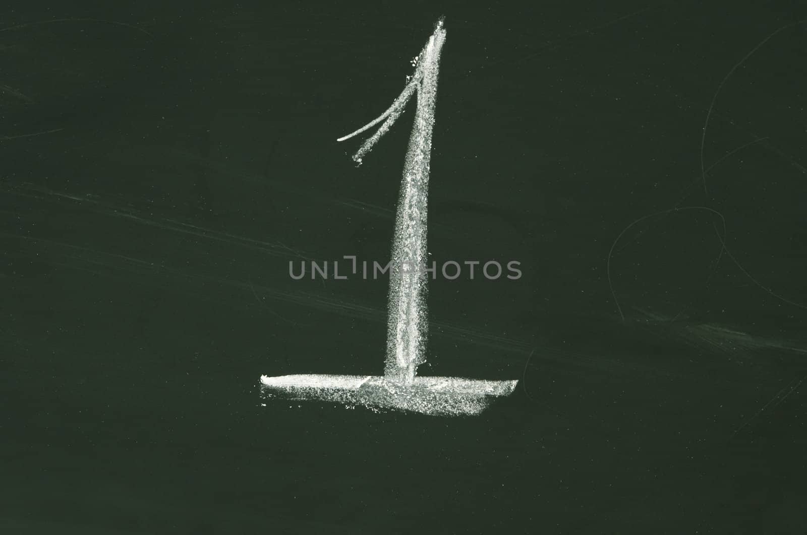 blackboard with number