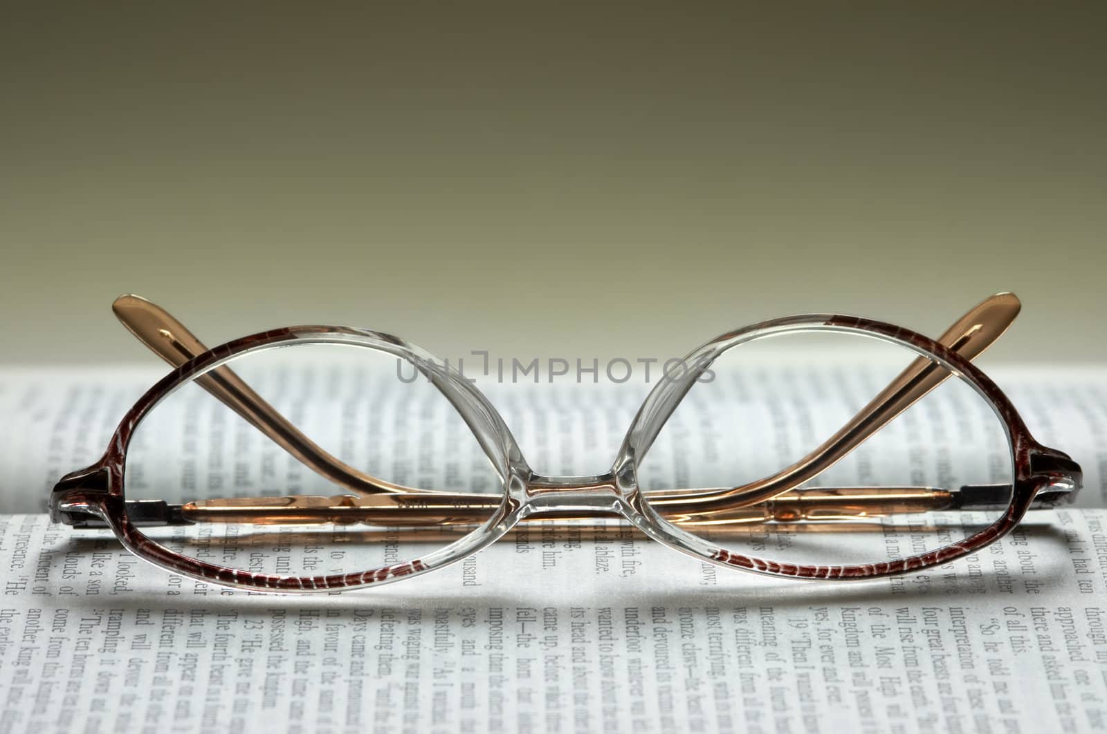 glasses and book