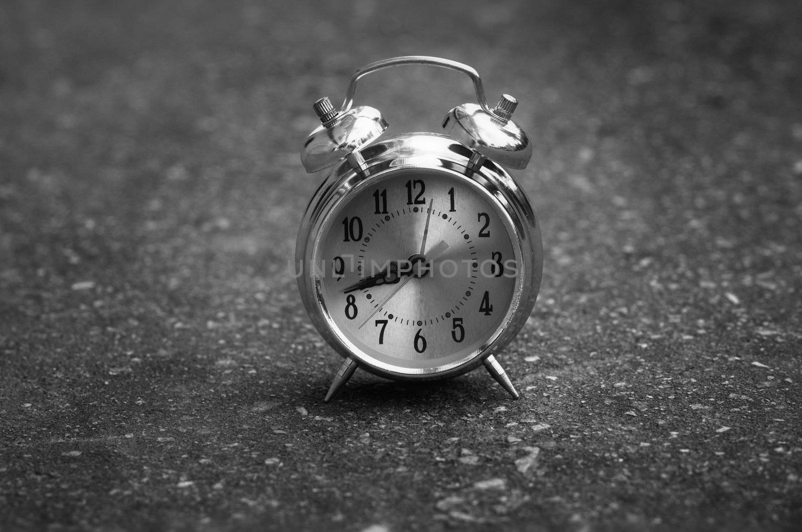 alarm clock on the street