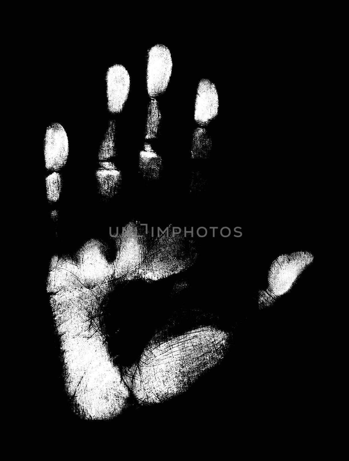 isolated human hand print(made by me)