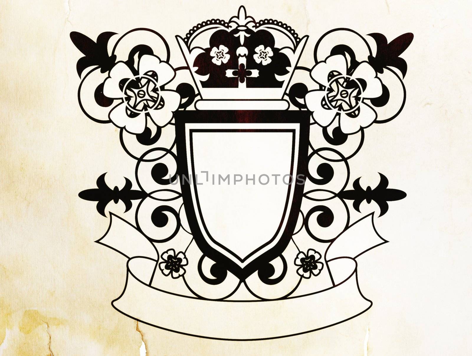 emblem with flowers