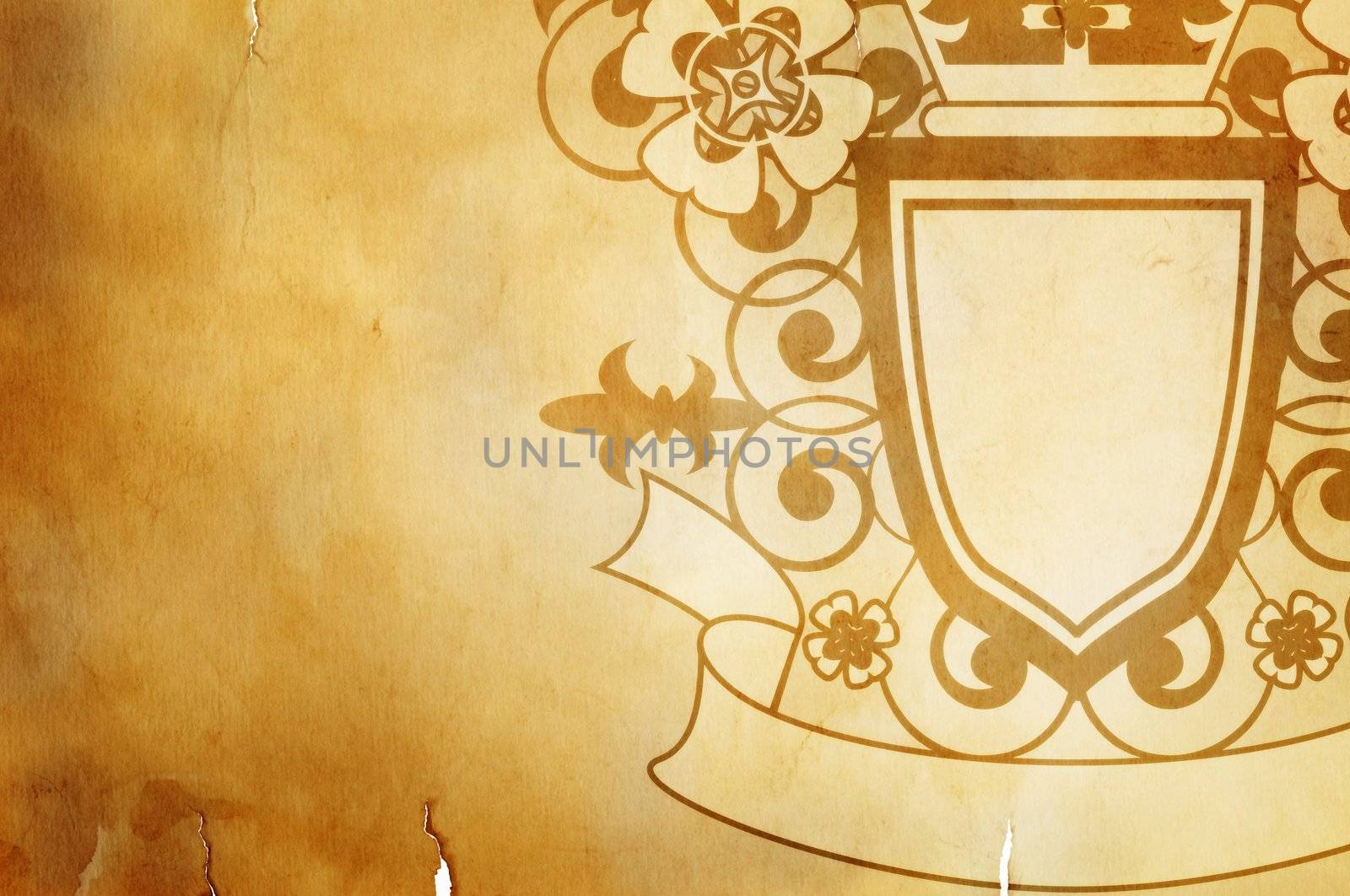 emblem with flowers