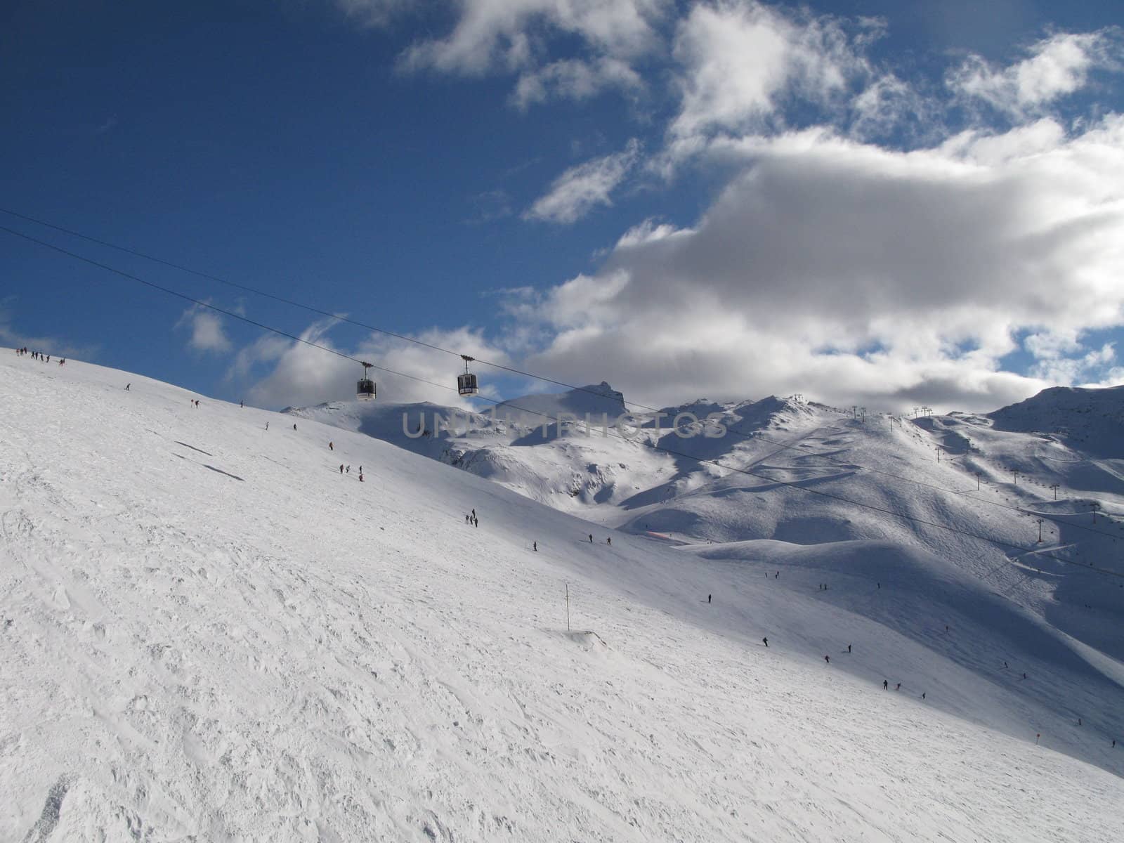 Clouds over a mountain