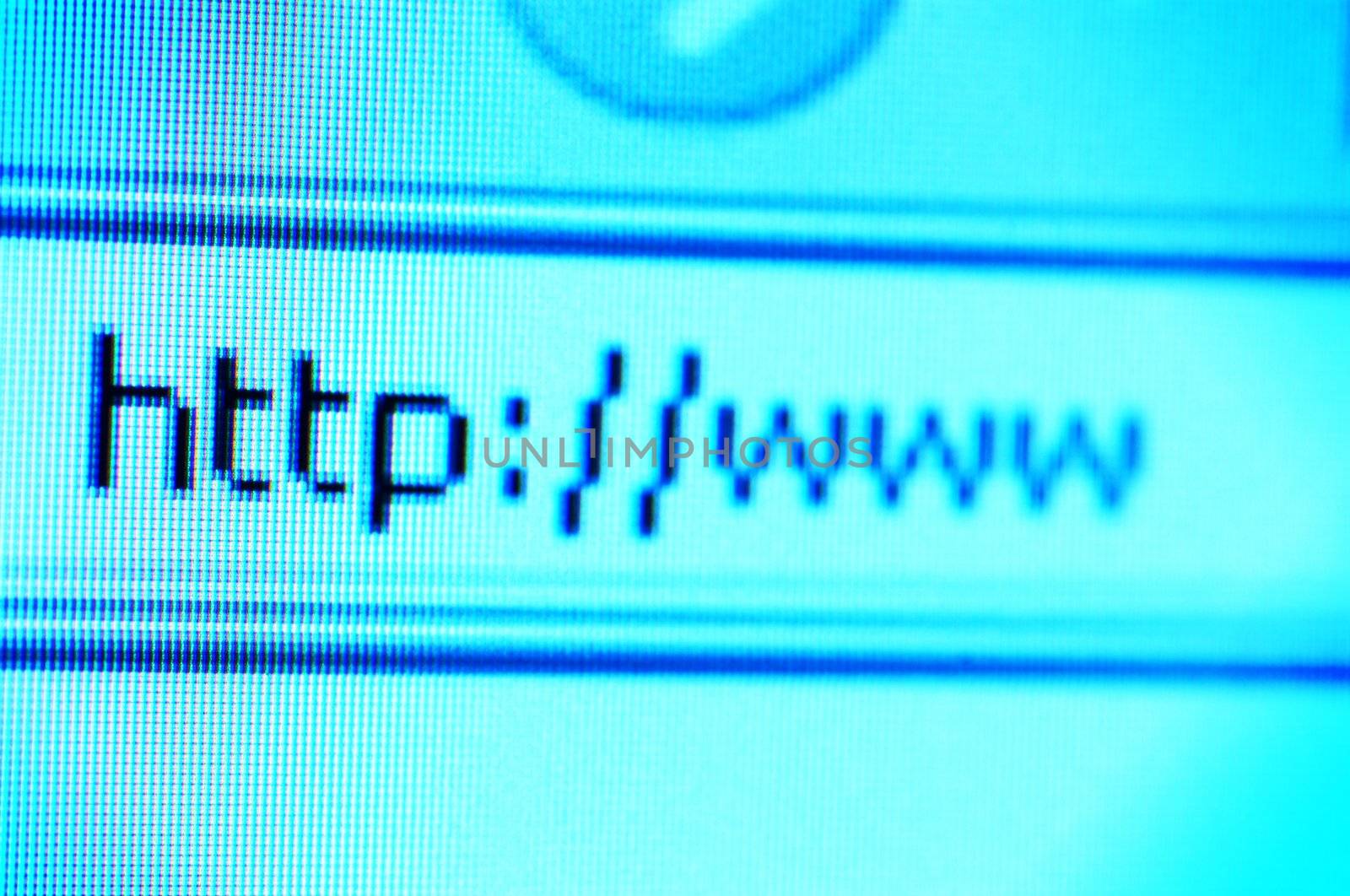 macro shot of the monitor with http and www (special photo f/x,focus on http)