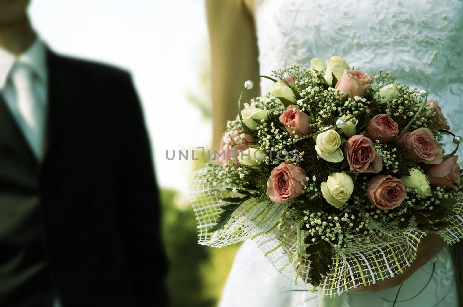 special toned film photo f/x,focus point on the flowers